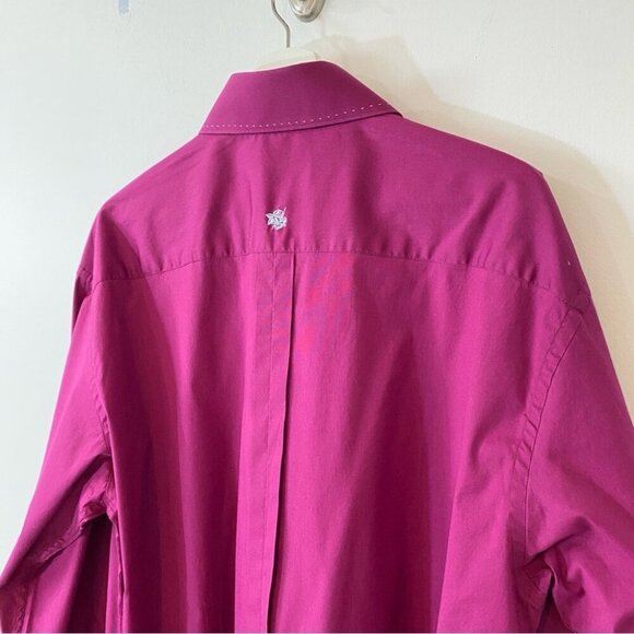 Stone Rose Burgundy Dress Shirt with Checkered Print Red Rivet Collection XXL - Picture 6 of 16